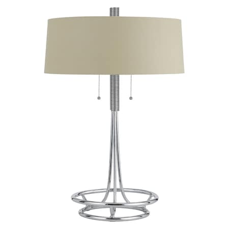 60W X 2 Lecce Metal Table Lamp With Burlap Shade